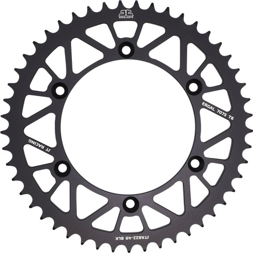 JT Racelite Aluminum Black Rear Sprocket 49 Tooth (JTA822.49BLK)