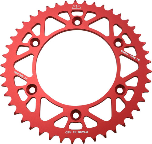 JT Rear Sprocket | Racelite Aluminum | Red | 520 | 45 Tooth (JTA210.45RED)