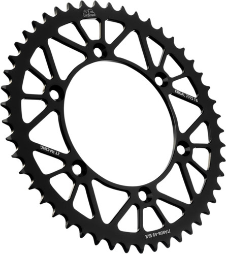JT Rear Sprocket | Racelite Aluminum | Black | 520 | 49 Tooth (JTA808.49BLK)