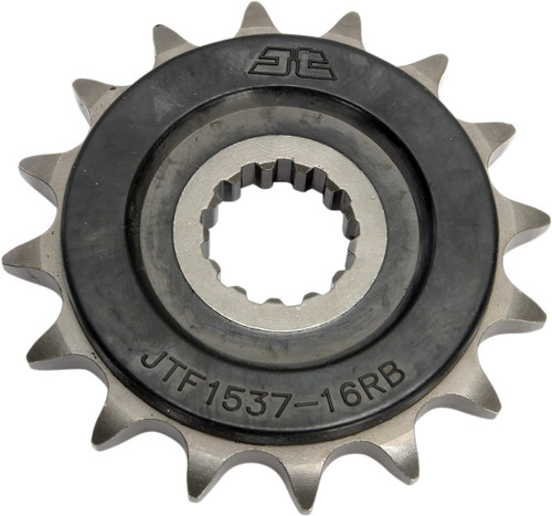 JT Front Sprocket | 16 Tooth | 525 | Steel | Rubber Cushioned (JTF1537.16RB)