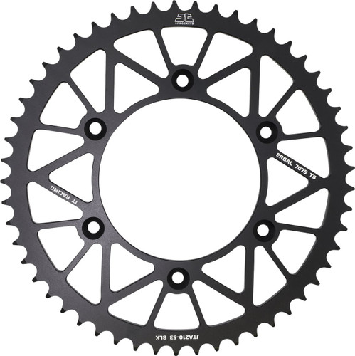 JT Rear Sprocket | Racelite Aluminum | Black | 520 | 53 Tooth (JTA210.53BLK)