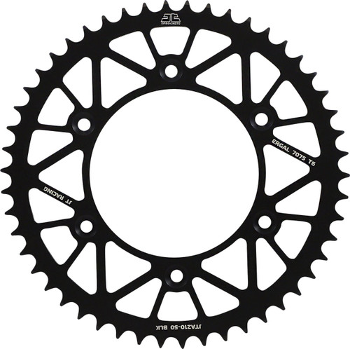 JT Rear Sprocket | Racelite Aluminum | Black | 520 | 50 Tooth (JTA210.50BLK)