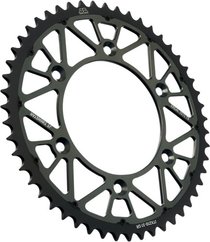 JT Twinstar Steel/Aluminum Gray Rear Sprocket 50 Tooth (JTX210.50GR)