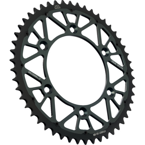JT Twinstar Steel/Aluminum Gray Rear Sprocket 50 Tooth (JTX897.50GR)