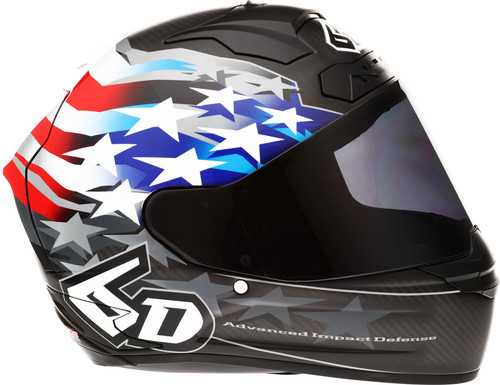 6D ATS-1R Carbon Patriot Motorcycle Helmet