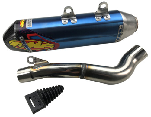 FMF Factory 4.1 RCT Blue Anodized Titanium Slip-On Muffler (045668)
