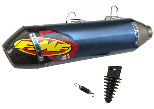 FMF Factory 4.1 RCT Blue Anodized Titanium Slip-On Muffler (045648)