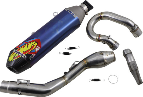 FMF 4.1 RCT Titanium MegaBomb Full Exhaust System | Blue Anodized (045653)