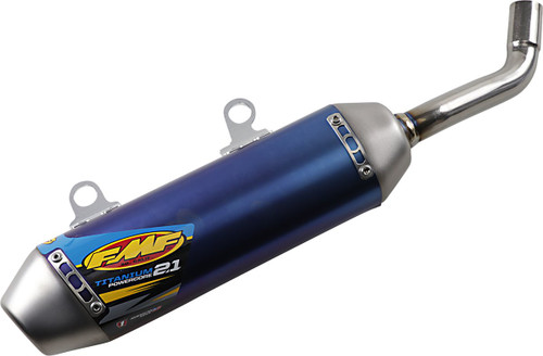 FMF Powercore 2.1 Shorty Titanium/Stainless Muffler | Blue Anodized (025255)