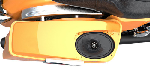 Hogtunes Orange Saddlebag Lid w/6x9" XL Speakers (692 XL LID-RM)