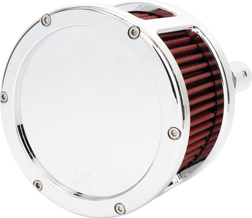Feuling BA Race Series Chrome Body - Solid Cover - Red Air Cleaner Kit (5427)