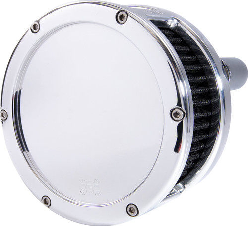 Feuling BA Series Chrome Body - Solid Cover - Black Air Cleaner Kit (5537)