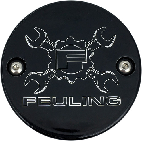 Feuling Gloss Black M8 2 Hole Wrench Points Cover (9137)