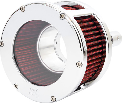 Feuling BA Race Series Chrome Body - Clear Cover - Red Air Cleaner Kit (5428)