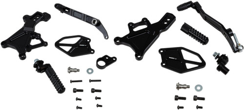 Vortex v3 2.0 Black Aluminum Motorcycle Rearsets (RS634K)