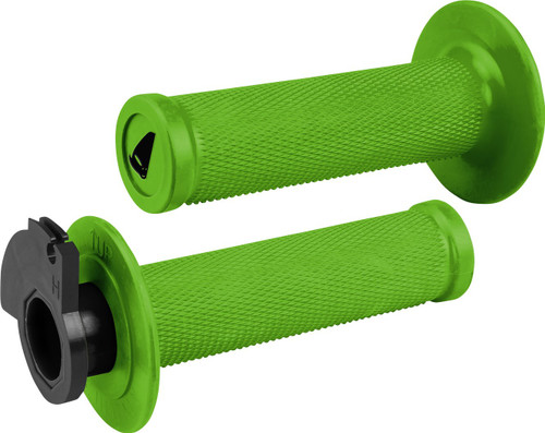 UFO Green Lock-On Twist Throttle MX Grips (MA01828#A)