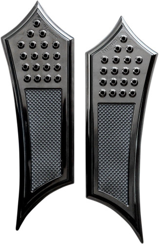 Accutronix Extended Drilled Instigator Black Front Floorboards (FBF01-DIB)