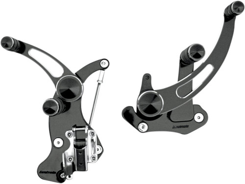 Accutronix Slotted Black Standard Length Forward Controls (FC405-SSN)