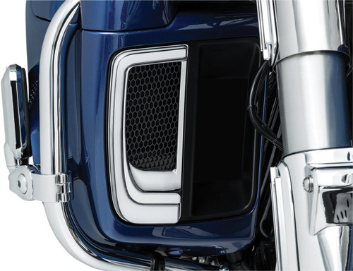 Kuryakyn Chrome Tracer LED Fairing Lower Grill Inserts (5063)