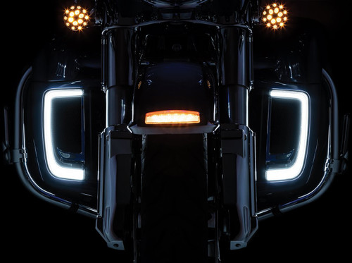 Kuryakyn Chrome Tracer LED Fairing Lower Grill Inserts (5063)