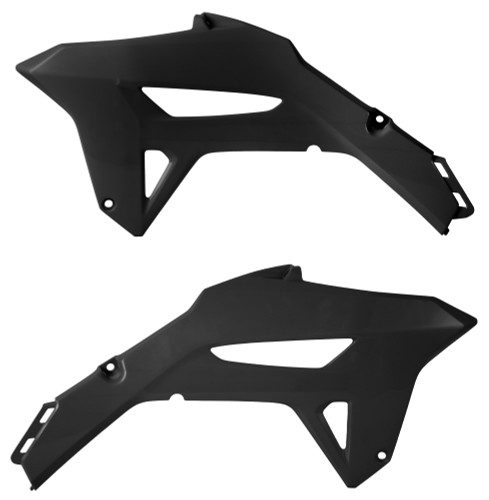 Acerbis Black Plastic Radiator Shrouds/Scoops (2858860001)