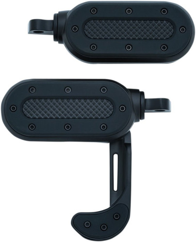 Kuryakyn Black Heavy Industry Switchblade Footpegs w/Adaptors (7028)