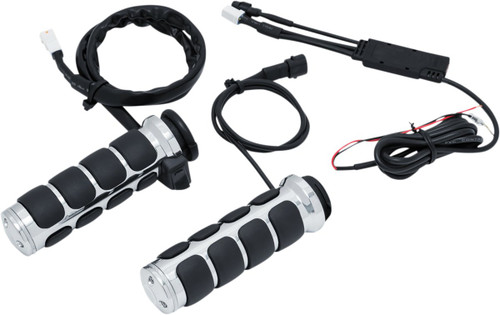 Kuryakyn Dual Cable Throttles Heated ISO Grips (6471)