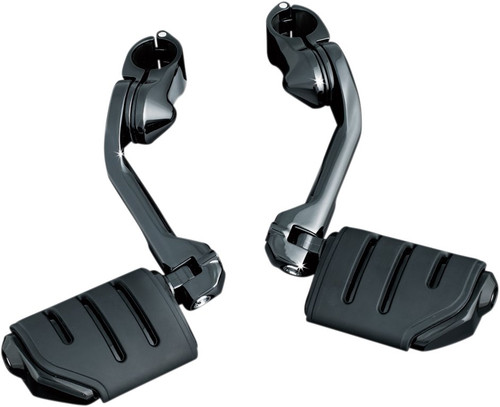 Kuryakyn Long Black Trident Dually Tour-Tech Adjustable Cruise Peg Mounts (7584)