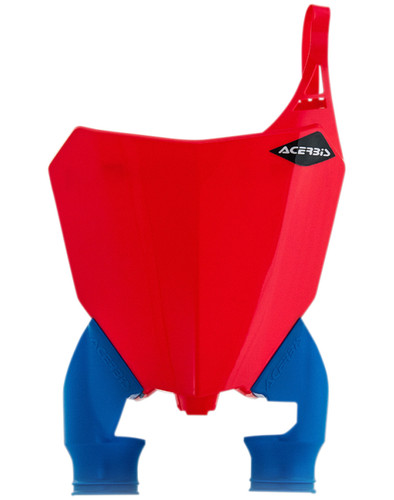 Acerbis Raptor Red/Blue Plastic Front Number Plate (2630771228)