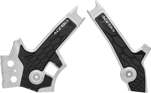 Acerbis X-Grip Silver/Black Frame Protectors (2801931019)