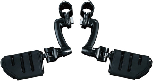 Kuryakyn Black Longhorn Trident Offset Dually Highway Pegs (7599)