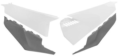 Acerbis White/Gray Vented Plastic Rear Side Panels (2791621039)