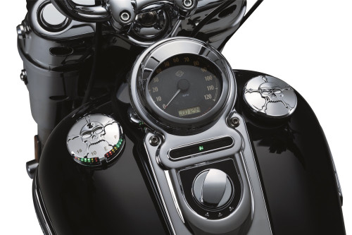 Kuryakyn Chrome Zombie LED Fuel and Battery Gauge (7357)