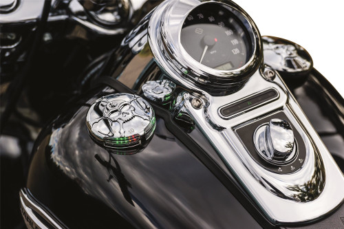 Kuryakyn Chrome Zombie LED Fuel and Battery Gauge (7357)