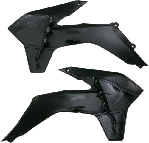 Acerbis Black Plastic Radiator Shrouds/Scoops (2314250001)