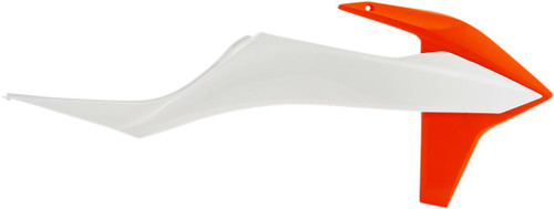 Acerbis White/Orange Plastic Radiator Shrouds/Scoops (2726515412)