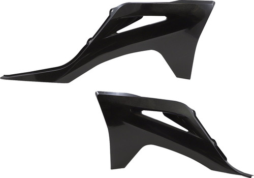 Acerbis Black/Metallic Plastic Radiator Shrouds/Scoops (2872737440)