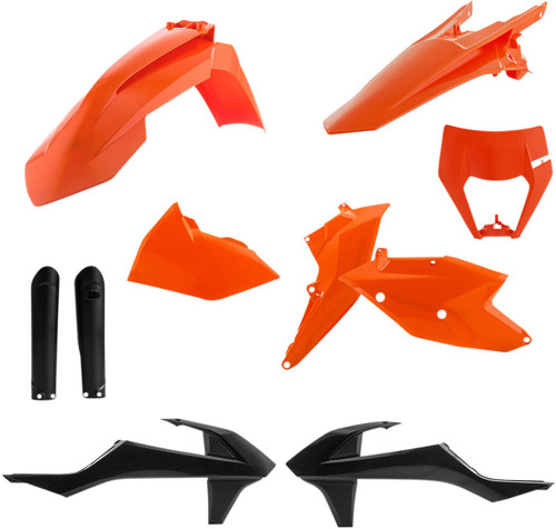 Acerbis Orange/Black Full Body Plastic Kit (2733426345)