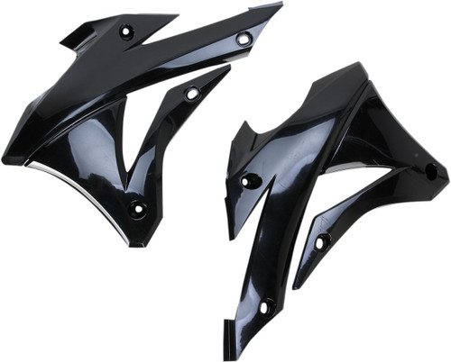 Acerbis Black Plastic Radiator Shrouds/Scoops for '14-21 KX85/KX100 (2374070001)