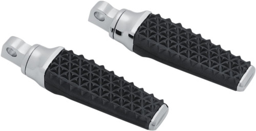 Kuryakyn Thresher Footpegs w/Adaptors | Chrome/Black (5952)