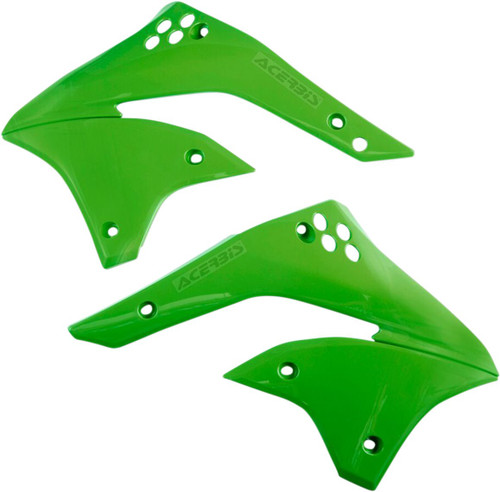 Acerbis Green Plastic Radiator Shrouds for '06-08 Kawasaki KX450F (2043750006)