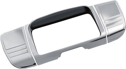 Kuryakyn Chrome Tri-Line Stereo Trim Deluxe Kit (7240)