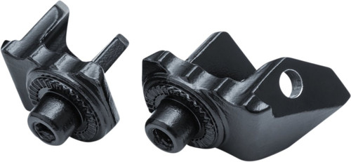 Kuryakyn Satin Black Front Splined Peg Adaptor Mounts (8907)