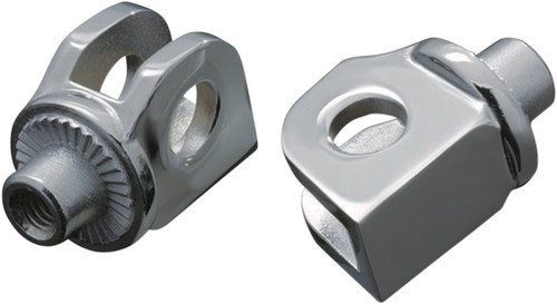 Kuryakyn Front Splined Chrome Footpeg Adaptor Mounts (8808)