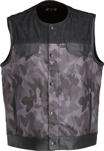 Z1R Nightfire Camo Mens Motorcycle Vest