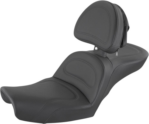 Saddlemen Explorer Ultimate Comfort Black Seat w/Driver Backrest (896-04-030)