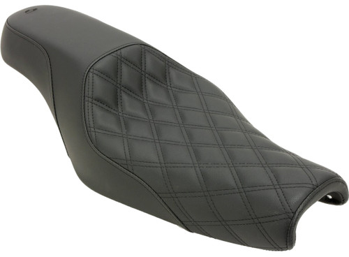 Saddlemen Profiler Front Lattice Stitch/Rear Smooth Black Seat (807-11-149)