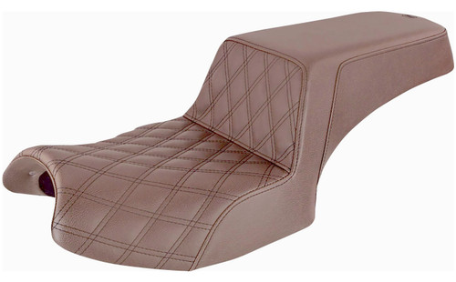 Saddlemen Step Up Brown Seat w/Lattice Stitch Front & Smooth Rear (I20-06-172BR)