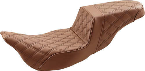 Saddlemen Brown Lattice Stitch Extended Reach Step-Up Seat (808-07B-175BREX)