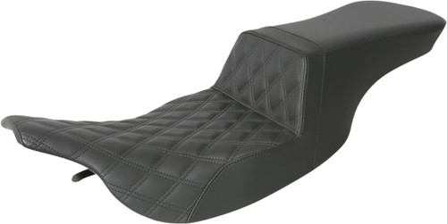 Saddlemen Step Up Lattice Stitch Black Motorcycle Seat (897-07-192)